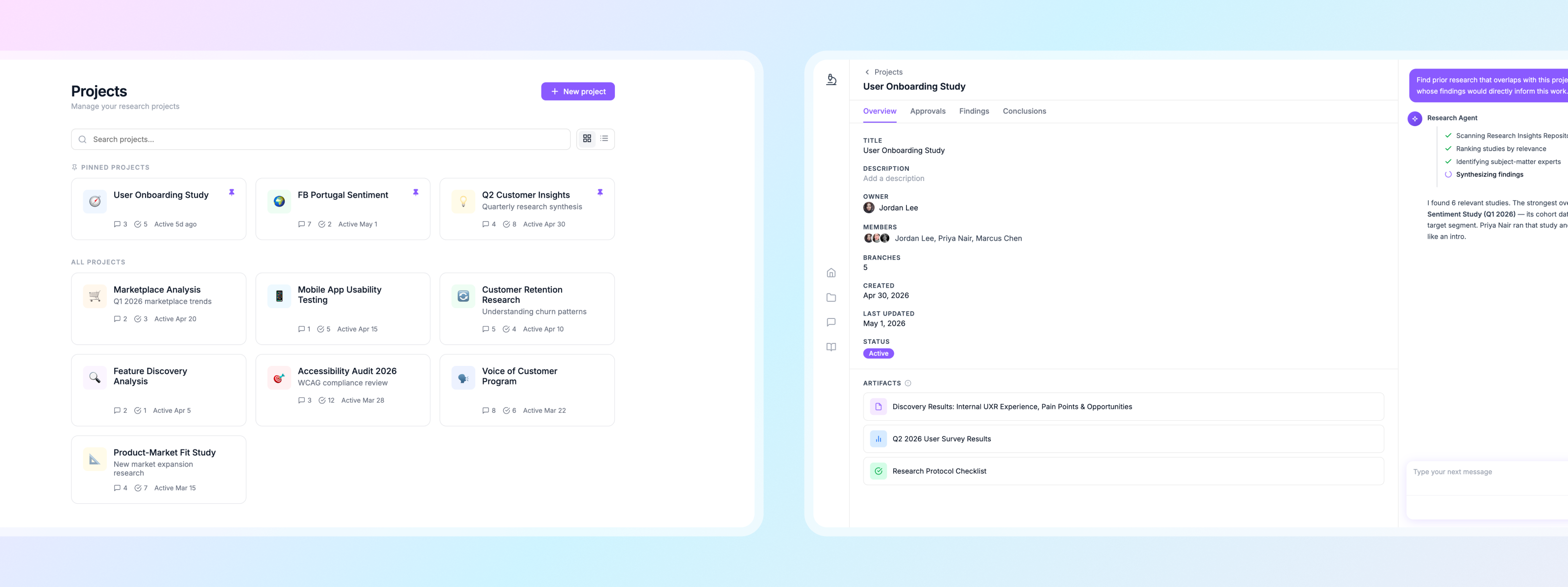 Research Studio — hero visual
